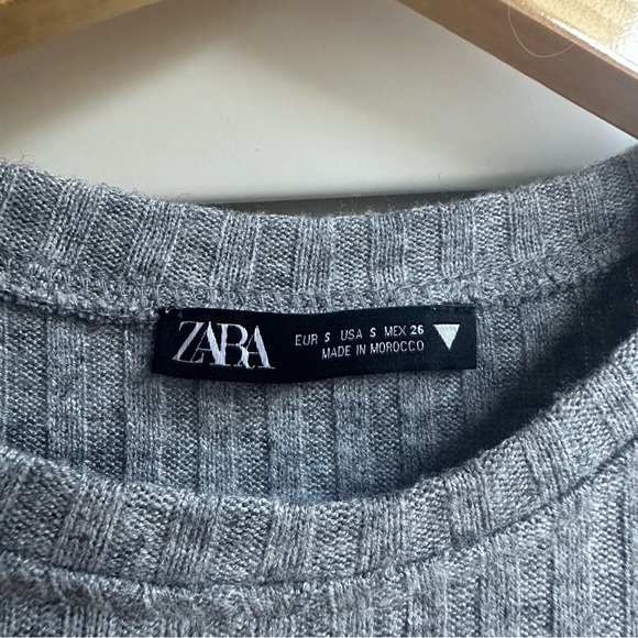 Gray Ribbed Zara Bodysuit - Picture 2 of 4